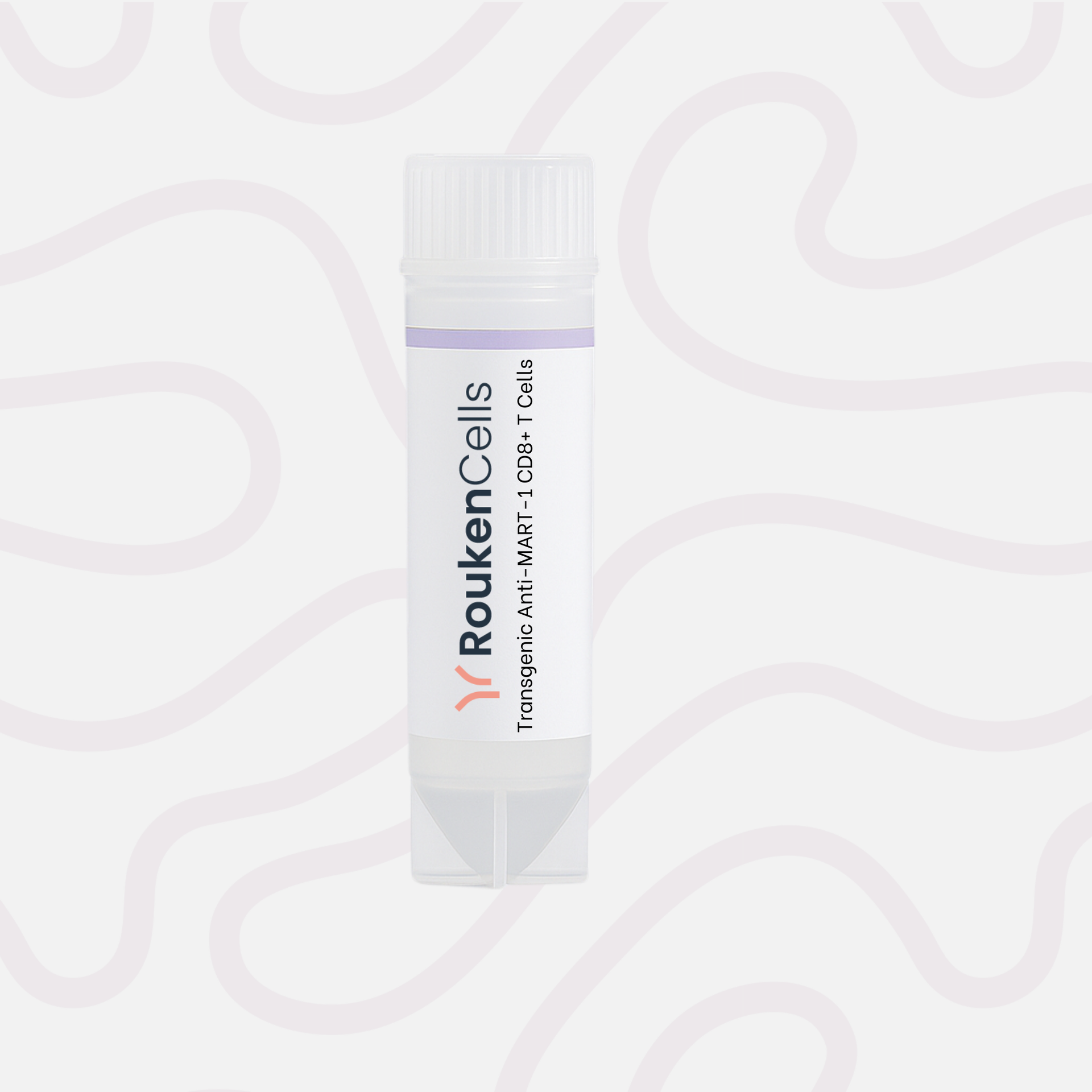 Tube labeled 'RoukenCells' on a white background with subtle pattern