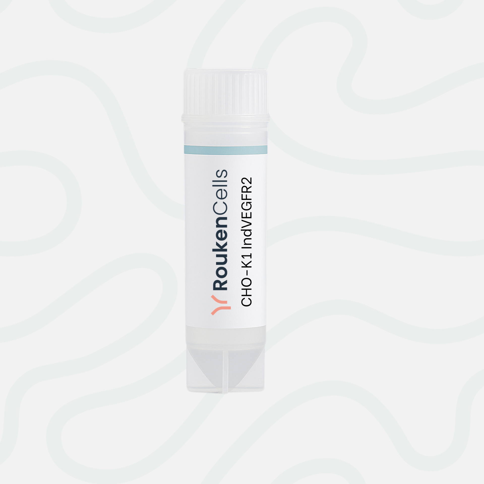 Vial labeled 'Rouken Cells' on a white background