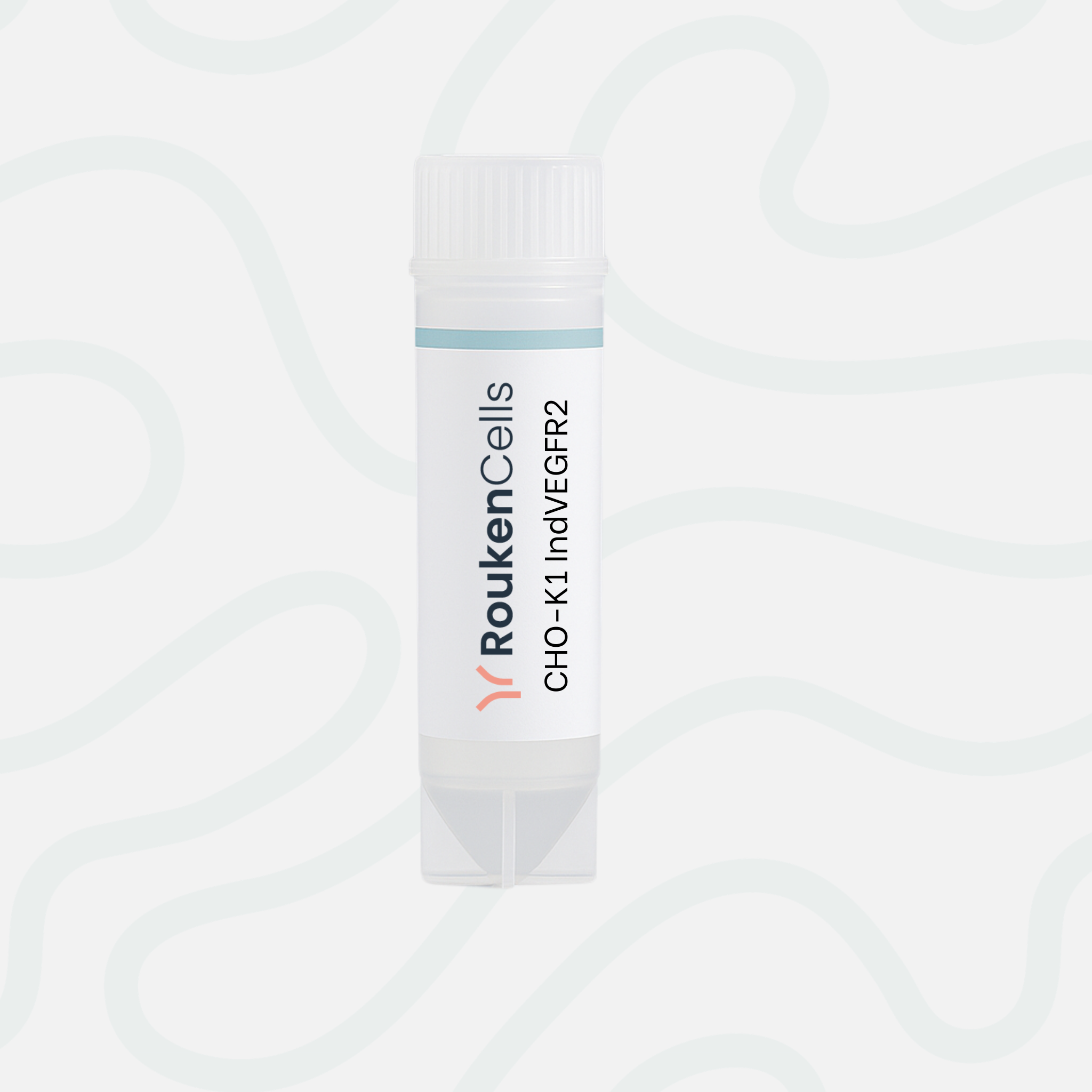 Vial labeled 'Rouken Cells' on a white background