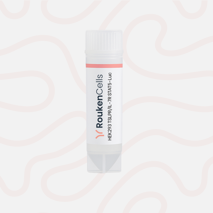 RoukenCells product packaging on a pink patterned background